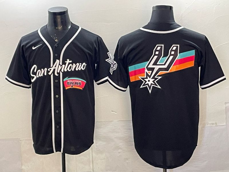 Men San Antonio Spurs Blank Black 2026 Nike NBA Jersey->san antonio spurs->NBA Jersey